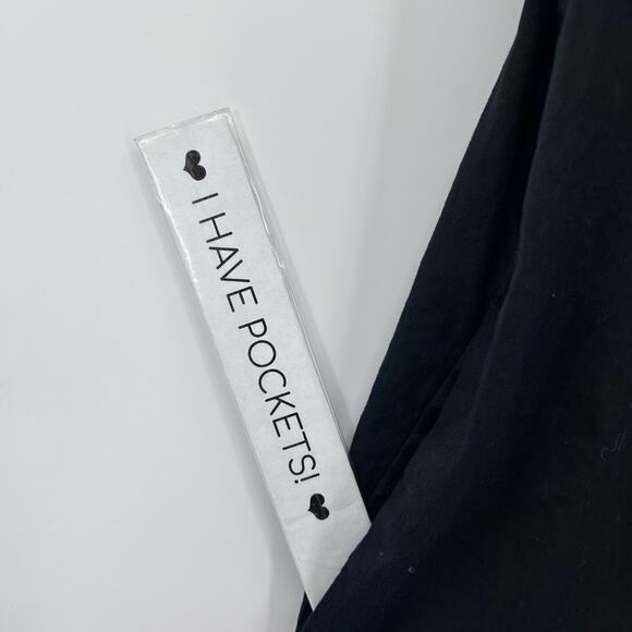 Athleta Paradise Cami Dress Black Linen Blend Pockets Mini Womens Size XS - Picture 11 of 12